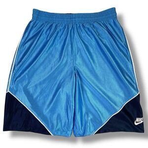 Vintage Nike Men's Basketball Shorts L Reversible Shiny Dazzle Long 12" In Seam